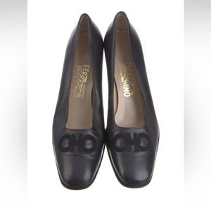 Salvatore Ferragamo Square Toe Low Heels